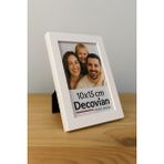 Doğal Ahşap Modern Ayaklı Tekli Fotoğraf Çerçevesi - Beyaz Renkli Masaüstü Çerçeve- Boş Resimsiz - 10x15