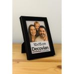 Doğal Ahşap Modern Ayaklı Tekli Fotoğraf Çerçevesi - Siyah Renkli Masaüstü Çerçeve- Boş Resimsiz - 10x15