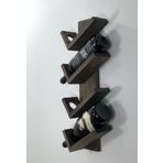 Doğal Ahşap Vintage Şaraplık, Şarap Rafı, 4'lü Retro Ahşap Şaraplık, Ceviz