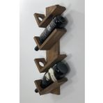 Doğal Ahşap Vintage Şaraplık, Şarap Rafı, 4'lü Retro Ahşap Şaraplık, Meşe