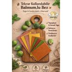 Doğal Balmumu Kaplı 9'lu Puantiye Desenli Tekrar Kullanılabilir Kumaş Bezi - Açık Beyaz - Gri - Seçenek 1