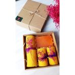 Doğal Balmumu ve Ballı Sabun Seti, Kraft Kutuda, Bal Mumu Sarma Mum - Akdeniz Rüzgarı - Seçenek 1