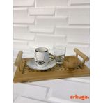 Doğal Bambu Hazeran Tepsi, Sunum Tepsisi, Servis Tepsisi, Kahve Sunum , Çay Tepsisi (15 X 25 Cm)