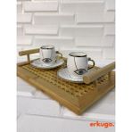 Doğal Bambu Hazeran Tepsi, Sunum Tepsisi, Servis Tepsisi, Kahve Sunum , Çay Tepsisi (20X30 Cm)