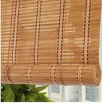 Doğal Bambu Karartma Stor Perde Kapalı/Dış Mekan Ahşap Panjurlar Ayarlanabilir Genişlik 50 130 cm Güneşlik Rulo Jaluziler WxY 135x240cm/53x94in