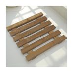 Doğal Bambu, Kare Şekilli, 15X15 Cm, Tencere Altlığı - 1BW-Beyaz