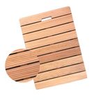 Doğal Bambu Kaymaz Banyo Paspası Ahşap Çizgili Kırmızı Sedir Ördek Tahtası Çevre Dostu Banyo Aksesuarları Kolay Saklama için Özelleştirilebilir Boyut (75 x 100 cm)