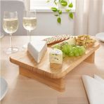 Doğal Bambu Kesme ve Sunum Tahtası 33X21 Cm, Şık ve Dayanıklı Tasarım - Seçenek 1 - Ahşap - Bej