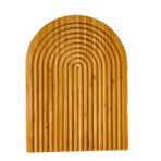 Doğal Bambu Oval Çizgili Sunum ve Kesme Tahtası – Estetik, Dayanıklı ve Çok Amaçlı Mutfak Sunum Seti (32x24 cm)