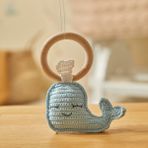 Doğal Bebek Örgü Amigurumi Diş Kaşıyıcı Yunus Mavi 9-12 Ay