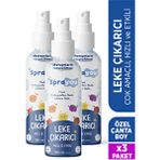 Doğal Çamaşır Leke Çıkarıcı Sprey 125 ml (3'lü Paket) | Taşınabilir, Çok Amaçlı, Bebek & Hassas Cilt