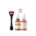 Doğal Eczane Sivilce Siyah Nokta Leke Akne Karşıtı Cilt Serumu + Vitamin C Serum + Dermaroller Seti