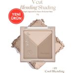 Doğal Gölgelendirme Sunan 3'lü Kontür Paleti Dasıque V Cut Blending Shading (#02 Cool Blending)