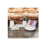 Doğal Görünümlü Mermer Esintili Beton Banyo Aksesuar Seti (5 Parça)