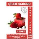 Doğal Güzel Kokulu Cilt Yumuşatıcı Ferahlatıcı Lekeli Kuru Cilt İçin Organik Çilek Sabunu 1 Adet