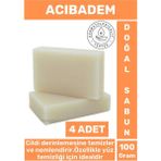 Doğal Güzel Kokulu Derinlemesine Cilt Yüz Temizleyici Nemlendirici Organik Acıbadem Sabunu 4 Adet