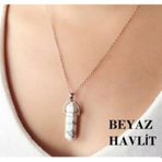 Doğal Havlit Taşı Erkek& Kadın Kolye (Deri Zincir )