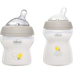 Doğal Hisset, 150 ve 250 ml Şeffaf Biberon, 0+ ve 2+ Yaş Grubu, 2'li Paket - Ahşap