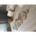 Doğal Jüt Hasır Runner, 100x30cm, El Yapımı Jüt Halat Salon Sehpa Örtüsü, Mutfak Masa Örtüsü, Ranır