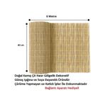 Doğal Kamış Hasır Balkon Çiti 40 Cm X 6 Metre
