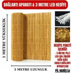 Doğal Kamış Hasır Çit – 1m x 3m | Bahçe Çiti & Balkon Çiti, Gölgelik, Rüzgar Koruyucu
