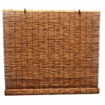 Doğal Karbonlu Bambu Kıvrılabilir Gölgeler Karartma Dış Mekan Perdeleri Bahçe ve Teras için Retro Stil İç Mekan Stor Perde 135x235 cm/53x93 inç