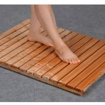 Doğal Kırmızı Sedir Ahşap Banyo Paspası - İç Mekan Kullanımı için Kaymaz Büyük Duş Paspası Korozyon Önleyici Ördek Tahtası 75x100 cm Banyo Zemin Paspası Şık ve Dayanıklı Tasarım