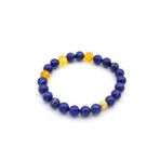 DOĞAL LAPİS LAZULİ VE SİTRİN TAŞI BİLEKLİK 1.KALİTE 001