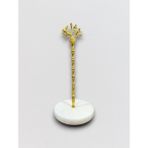Doğal Mermer Gold Mercan 14 cm Kağıt Havluluk - Mercan - Altın
