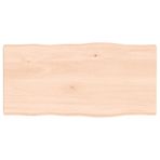Doğal Meşe Ahşap Masa Üstü Kare Mutfak Masa Yüzeyi Ev ve Ofis için İşlenmemiş Canlı Kenar 80x40x4 cm Yemek ve Çalışma Alanı için Mükemmel