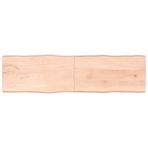 Doğal Meşe Ahşap Masa Üstü Kare Mutfak Yemek Yüzeyi Ev ve Ofis için Canlı Kenar Tasarımı Bitmemiş 220x60x6 cm Rustik Dekor ve Kendin Yap Projeleri için Mükemmel