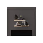 Doğal Modern Organizer Düzenleyici 2'Li Kıvrımlı Dekoratif Kitaplık Banyo Mutfak Duvar Rafı