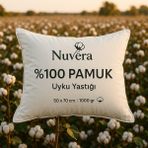 Doğal Pamuk Yastık Yetişkin - 50 × 70 cm - Beyaz