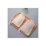 Doğal Pamuklu File Sabun Kesesi 3'Lü Set 9X15 Cm Sabunluk, Duş Lifi, Banyo Aksesuarı