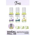 Doğal Roll on, Stres Seti, Lavanta, Sedir Ağacı, Limon Kabuğu Uçucu Yağı, 10ml x 3