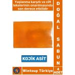Doğal Saç Yüz Vücut Yaşlanma Karşıtı Koyu Cilt Lekelerinde Etkili Mucizevi Sabun Kojik Asit 4 Adet