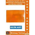 Doğal Saç Yüz Vücut Yaşlanma Karşıtı Koyu Cilt Lekelerinde Etkili Mucizevi Sabun Kojik Asit 5 Adet