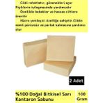 Doğal Sarı Kantaron Sabunu Özel Üretim Tüm Cilt Tipleri Için Uygun 2 Adet 100GR
