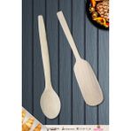 Doğal Şimşir Ağacı Ahşap Tahta Kaşık Spatula Seti Ağaç Kaşık (2li Set)