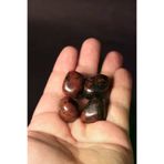 DOĞAL TAŞ CENNETİ 123ANKACEN020 Sertifikalı Kahverengi Obsidyen Tambur Kütle Doğal Taş