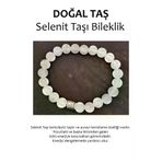 DOĞAL TAŞ CENNETİ 123ANKACEN1668 Hakiki Doğal Taş Bileklik - Selenit Taşı (Selenite)