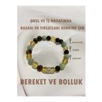 DOĞAL TAŞ CENNETİ Doğal Taş Bileklik Kadın -erkek Sitrin ,amazonit,kaplan Gözü, Bolluk- Bereket,başarı