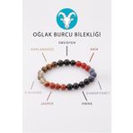 DOĞAL TAŞ CENNETİ Oğlak Burcu Taşlarından Oluşan Doğal Taş Bileklik 8 Mm Küre Kesim - Burç Bilekliği
