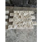 Doğal Taş Duvar Kaplaması, Beyaz Kireçtaşı, 3D Dekoratif Panel, Rustik Tasarım
