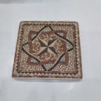 Doğal Taşlı Dekoratif Banyo Gider Kapağı, 10X10 Cm, Şık ve Fonksiyonel Tasarım - Bej - Seçenek 1
