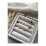 Doğal Taşlı Kehribarlı İp Bileklik & Halhal (Turmalin,Akik,Pembe Kuvars, Kehribar, Jasper)