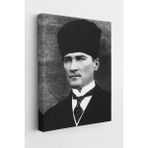 Doğal Tercih Atatürk Portre Tablosu Mustafa Kemal Atatürk Dikdörtgen Dekoratif Kanvas Tablo - 35 x 50