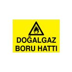 Doğalgaz Boru Hattı Uyarı Tabelası - 35x50 Alüminyum Kompozit Panel - DG34