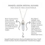 Doğaltaş Kristal Kuvars Pandül Kesim Kadın Erkek (unisex) İster Kolye İster Anahtarlık
