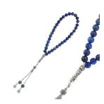 Doğaltaş Metal Püsküllü Lapis Taşı Tesbih